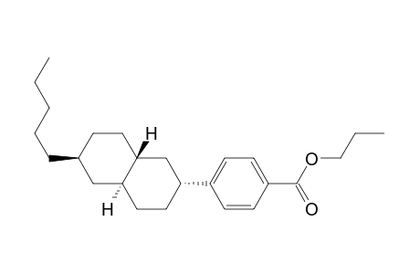 Benzoic acid, 4-(decahydro-6-pentyl-2-naphthalenyl)-, propyl ester, (2.alpha.,4a.alpha.,6.beta.,8a.beta.)-