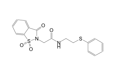 2-(1,1-dioxido-3-oxo-1,2-benzisothiazol-2(3H)-yl)-N-[2-(phenylsulfanyl)ethyl]acetamide