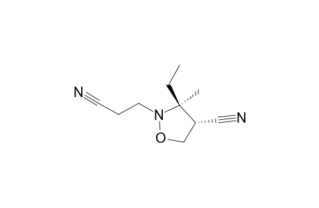 2-Isoxazolidinepropanenitrile, 4-cyano-3-ethyl-3-methyl-, cis-