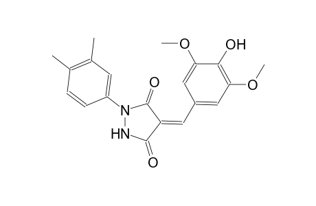 (4Z)-1-(3,4-dimethylphenyl)-4-(4-hydroxy-3,5-dimethoxybenzylidene)-3,5-pyrazolidinedione