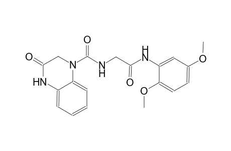 N-[2-(2,5-dimethoxyanilino)-2-oxoethyl]-3-oxo-3,4-dihydro-1(2H)-quinoxalinecarboxamide