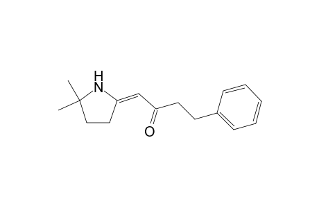 1-(5,5-dimethyl-2-pyrrolidinylidene)-4-phenyl-2-butanone