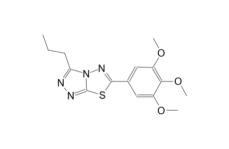 3-propyl-6-(3,4,5-trimethoxyphenyl)[1,2,4]triazolo[3,4-b][1,3,4]thiadiazole