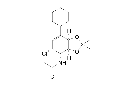 (1S, 2R, 5R, 6S)-6-Acetylamino-1,2-O-isopropylidene-5-chloro-3-cyclohexylcyclohex-3-ene-1,2-diol