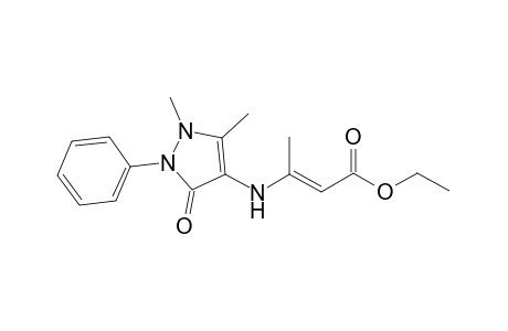 3-[(2,3-Dimethyl-5-oxo-1-phenyl-3-pyrazolin-4-yl)amino]crotonic acid, ethyl ester