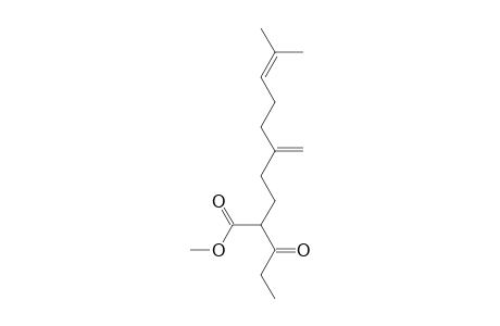 methyl 9-methyl-5-methylene-2-propionyldec-8-enoate