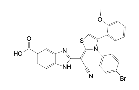 2-[3-(4-Bromophenyl)-4-(2-methoxyphenylthiazol-2-ylidene)cyanomethyl]benzimidazole-5-carboxylic acid