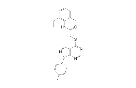 N-(2-ethyl-6-methylphenyl)-2-{[1-(4-methylphenyl)-1H-pyrazolo[3,4-d]pyrimidin-4-yl]sulfanyl}acetamide