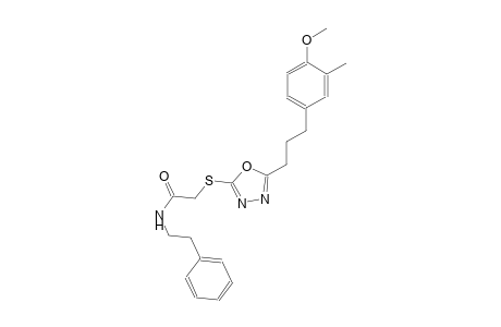 2-({5-[3-(4-methoxy-3-methylphenyl)propyl]-1,3,4-oxadiazol-2-yl}sulfanyl)-N-(2-phenylethyl)acetamide