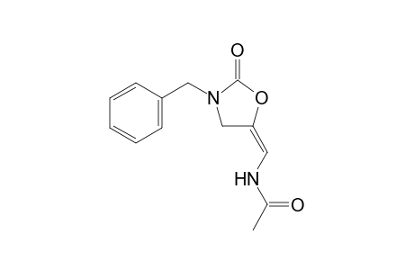 (E)-N-((3-benzyl-2-oxooxazolidin-5-ylidene)methyl)acetamide