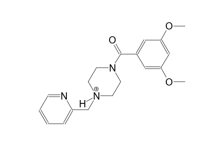 1-(3,5-dimethoxybenzoyl)-4-(2-pyridinylmethyl)piperazin-4-ium