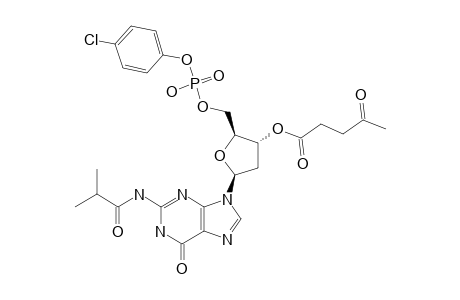 2-N-ISOBUTYRYL-3'-O-LEVULINYL-2'-DEOXYGUANOSINE-5'-O-(PARA-CHLOROPHENYL)-PHOSPHATE