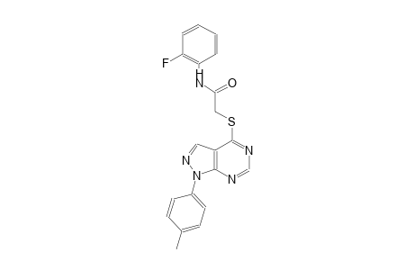 N-(2-fluorophenyl)-2-{[1-(4-methylphenyl)-1H-pyrazolo[3,4-d]pyrimidin-4-yl]sulfanyl}acetamide