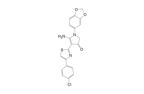 3H-pyrrol-3-one, 5-amino-1-(1,3-benzodioxol-5-yl)-4-[4-(4-chlorophenyl)-2-thiazolyl]-1,2-dihydro-