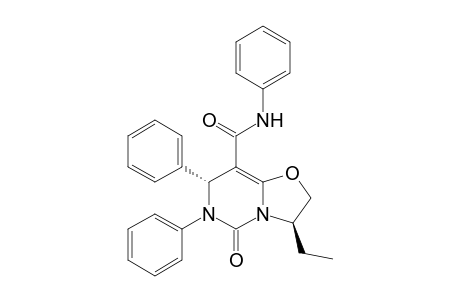 (3R,7R)-3-Ethyl-5-oxo-N,6,7-triphenyl-2,3,6,7-tetrahydro-5H-[1,3]oxazolo[3,2-c]pyrimidine-8-carboxamide