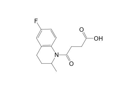 4-(6-fluoranyl-2-methyl-3,4-dihydro-2H-quinolin-1-yl)-4-oxidanylidene-butanoic acid