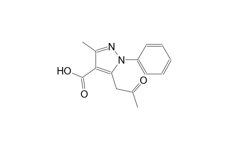 1H-pyrazole-4-carboxylic acid, 3-methyl-5-(2-oxopropyl)-1-phenyl-
