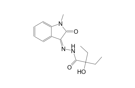 2-ethyl-2-hydroxy-N'-[(3Z)-1-methyl-2-oxo-1,2-dihydro-3H-indol-3-ylidene]butanohydrazide