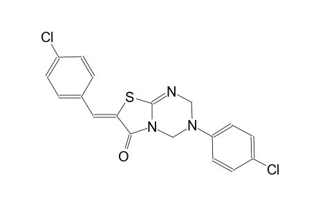 (7Z)-7-(4-chlorobenzylidene)-3-(4-chlorophenyl)-3,4-dihydro-2H-[1,3]thiazolo[3,2-a][1,3,5]triazin-6(7H)-one
