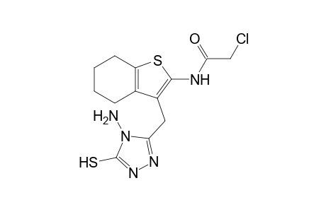 N-[3-(4-Amino-5-mercapto-4H-[1,2,4]triazol-3-ylmethyl)-4,5,6,7-tetrahydro-benzo(b)thiophen-2-yl]-2-chloroacetamide