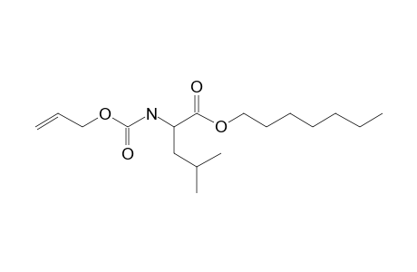 L-Leucine, N-allyloxycarbonyl-, heptyl ester