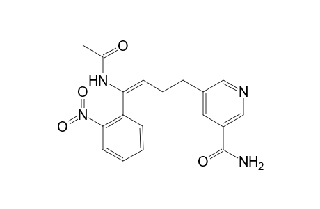 E-1-Acetylamino-2-nitrophenyl-4-(5'- carbamoyl-3'-pyridyl) but-1-ene