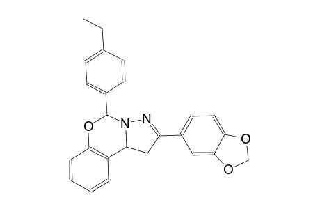 2-(1,3-benzodioxol-5-yl)-5-(4-ethylphenyl)-1,10b-dihydropyrazolo[1,5-c][1,3]benzoxazine