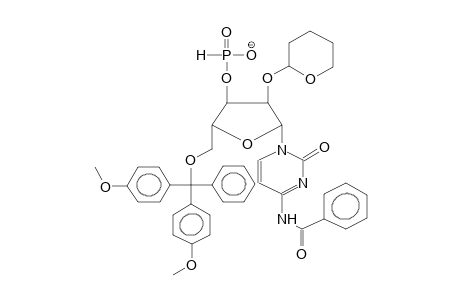 5'-O-DIMETHOXYTRITYL-2'-O-TETRAHYDROPYRANYL-N-BENZOYLCYTIDINE-3'-H-PHOSPHONATE, ANION