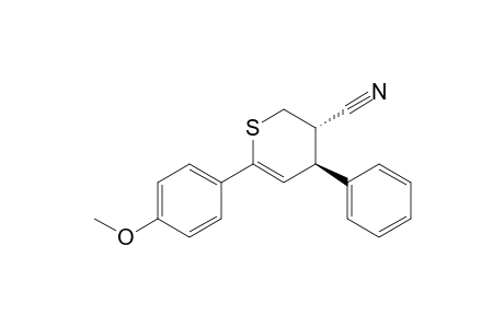2H-Thiopyran-3-carbonitrile, 3,4-dihydro-6-(4-methoxyphenyl)-4-phenyl-, trans-