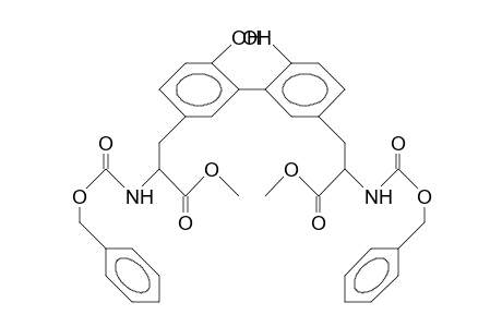 4,4'-Bis(2-benzyloxycarbonylamino-2-methoxycarbonyl-ethyl)-2,2'-biphenyldiol
