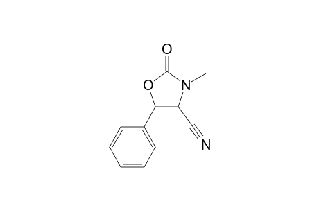 2-keto-3-methyl-5-phenyl-oxazolidine-4-carbonitrile