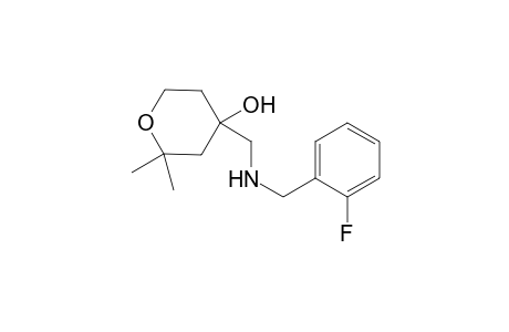 4-{[(2-fluorobenzyl)amino]methyl}-2,2-dimethyltetrahydro-2H-pyran-4-ol