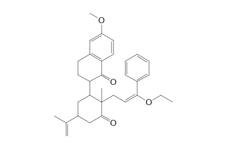 2-[2-(3-Ethoxy-3-phenylallyl)-5-isopropenyl-2-methyl-3-oxocyclohexyl]-6-methoxy-3,4-dihydro-2H-naphthalen-1-one