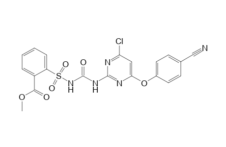 Benzoic acid, 2-[[[[[4-chloro-6-(4-cyanophenoxy)-2-pyrimidinyl]amino]carbonyl]amino]sulfonyl]-, methyl ester