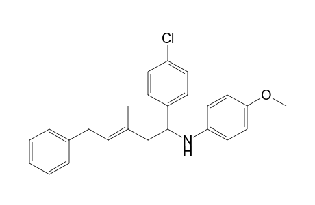 (E)-N-(1-(4-Chlorophenyl)-3-methyl-5-phenylpent-3-enyl)-4-methoxybenzenamine