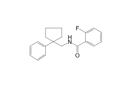 2-Fluoro-N-[(1-phenylcyclopentyl)methyl]benzamide