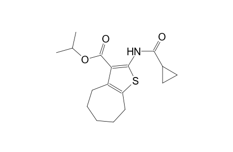 isopropyl 2-[(cyclopropylcarbonyl)amino]-5,6,7,8-tetrahydro-4H-cyclohepta[b]thiophene-3-carboxylate