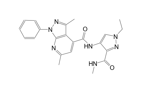 N-{1-ethyl-3-[(methylamino)carbonyl]-1H-pyrazol-4-yl}-3,6-dimethyl-1-phenyl-1H-pyrazolo[3,4-b]pyridine-4-carboxamide