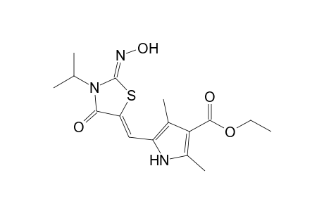 5-(3,5-dimethyl-4-ethoxycarbonyl-1H-pyrrolyl-2-)methylene-3-iso-propyl-2-(hydroxyimino)-1,3-thiazolidine-4-one