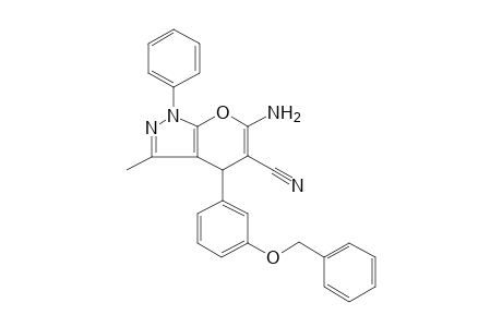 6-Amino-4-[3-(benzyloxy)phenyl]-3-methyl-1-phenyl-1,4-dihydropyrano[2,3-C]pyrazole-5-carbonitrile