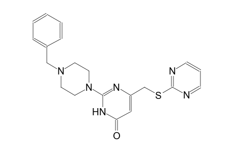 4(3H)-pyrimidinone, 2-[4-(phenylmethyl)-1-piperazinyl]-6-[(2-pyrimidinylthio)methyl]-