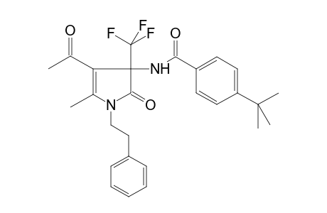 N-[4-acetyl-5-methyl-2-oxo-1-(2-phenylethyl)-3-(trifluoromethyl)-2,3-dihydro-1H-pyrrol-3-yl]-4-tert-butylbenzamide