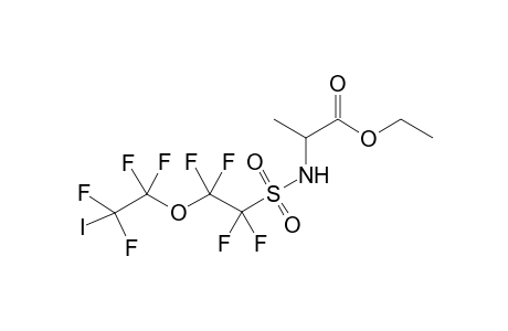 Ethyl N-1,1,2,2-terafluoro-2-(1,1,2,2-tetrafluoro-2-iodoethoxy)ethanesulfonyl alaninate