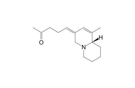 3-(4'-Oxopentylidene)-3-methyl-3,4,6,7,8,9-hexahydroquinolizine