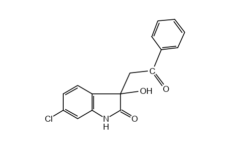 6-CHLORO-3-HYDROXY-3-PHENACYL-2-INDOLINONE