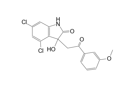 4,6-dichloro-3-hydroxy-3-[2-(3-methoxyphenyl)-2-oxoethyl]-1,3-dihydro-2H-indol-2-one
