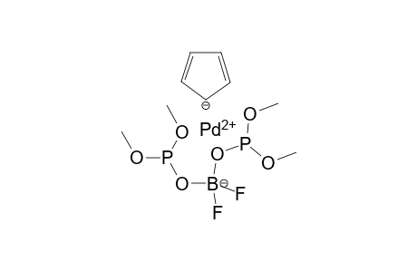 palladium(II) bis((dimethoxyphosphaneyl)oxy)difluoroborate cyclopenta-2,4-dien-1-ide