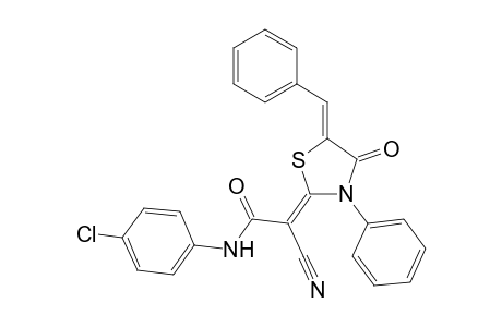 (2Z,5Z)-2-(5-Benzylidene-4-oxo-3-phenyl-thiazolidin-2-ylidene)-N-(4-chlorophenyl)-2-cyanoacetamide
