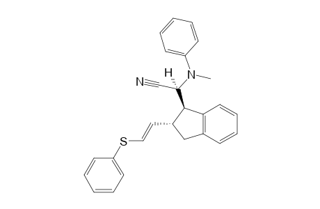 2-((1R,2S)-2,3-Dihydro-2-(2-phenylsulfanylvinyl)-1H-indan-1-yl)-2-(N-methylanilino)acetonitrile