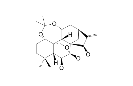 WIKESTROEMIOIDIN-B;6-BETA,7-BETA,15-BETA-TRIHYDROXY-1-ALPHA,11-BETA-ACETONIDE-7-ALPHA,20-EPOXY-ENT-KAUR-16-ENE